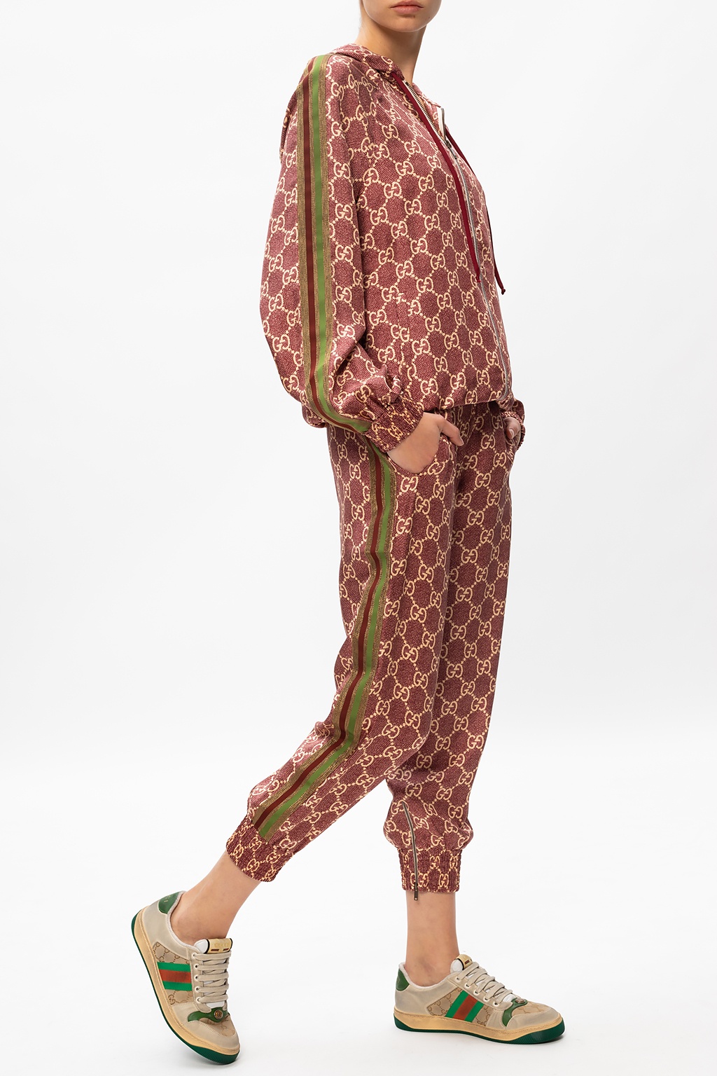 Gucci Silk trousers with logo